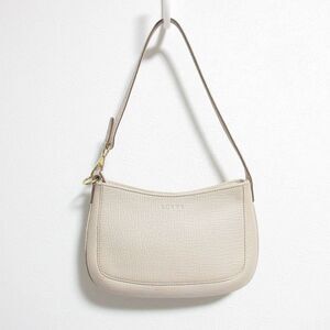 LOEWE Leather Mini Handbag One Shoulder Bag Beige Ladies
